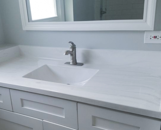 White Engineered Marble Vanity Tops White Engineered Marble Vanity Tops