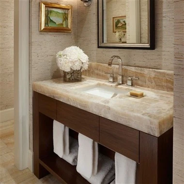 Beige Onyx Stone Vanite Top Countertop